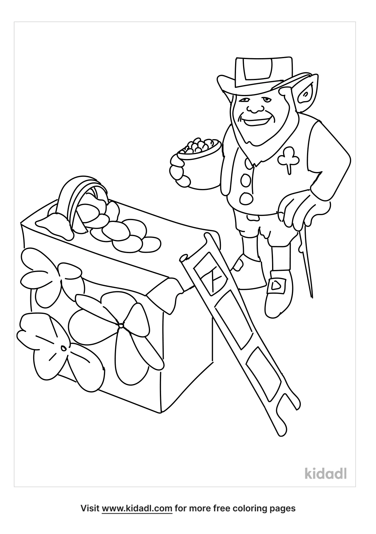 Free leprechaun trap coloring page coloring page printables