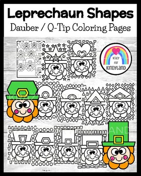 Leprechaun shapes st patricks coloring pages dauberq
