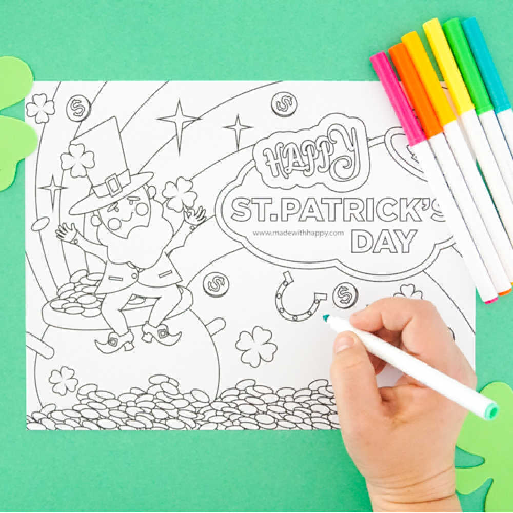 Leprechaun coloring page â