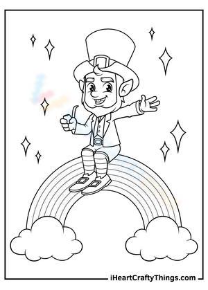 Free collection of leprechaun coloring pages for kids