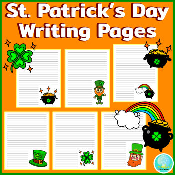 St patricks day writing paper with lines blank writing pages st patricks theme