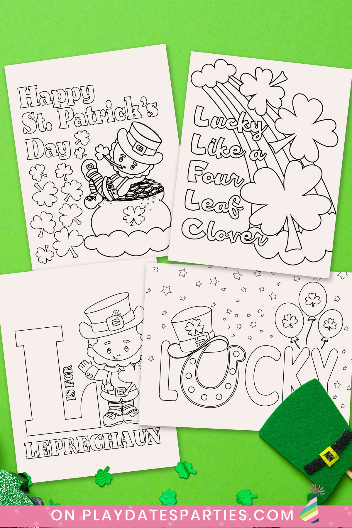 St patricks day coloring pages â playdates to parties