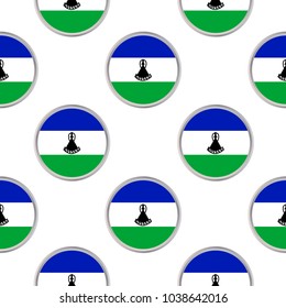 Seamless pattern circles flag lesotho vector stock vector royalty free