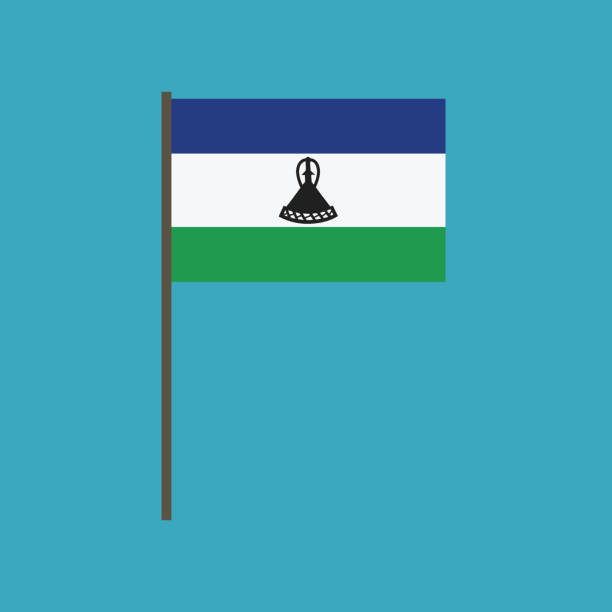 Former lesotho flag stock illustrations royalty