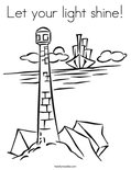 Let your light shine coloring page