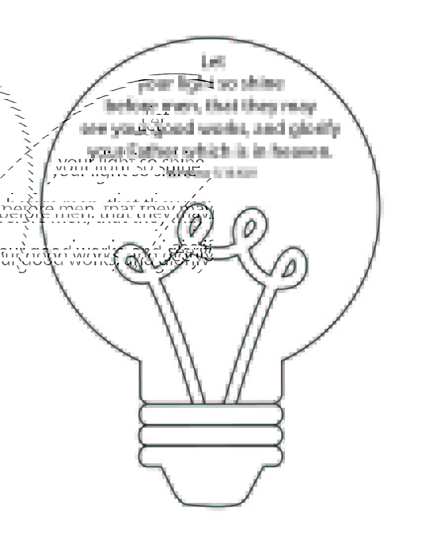 Shine your light bible study for kids printable