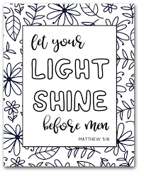 Let your light shine coloring page