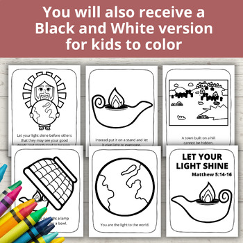 Let your light shine posters bible posters coloring pages bulletin board idea
