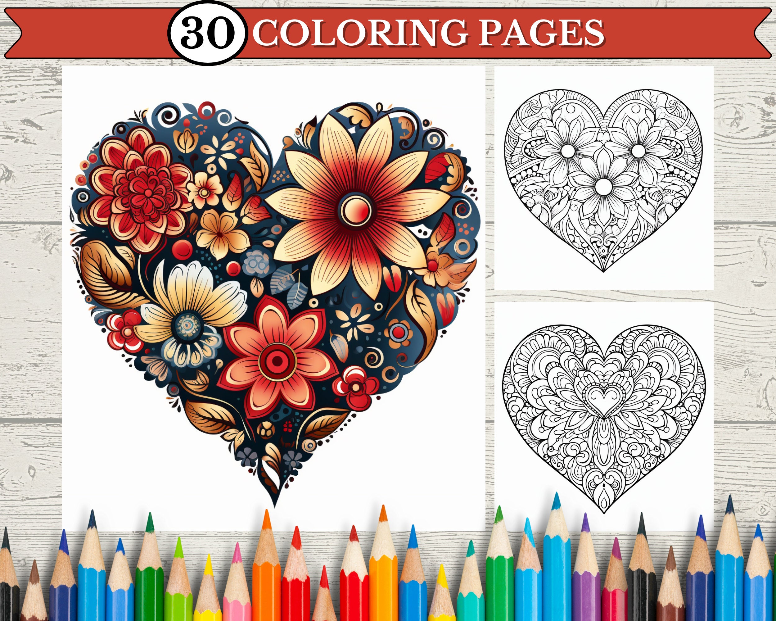 Pãginas para colorear corazãn para adultos y niãos hojas para colorear del dãa de san valentãn mandala imprimible libro para colorear digital para colorear para adultos pdf imprimible