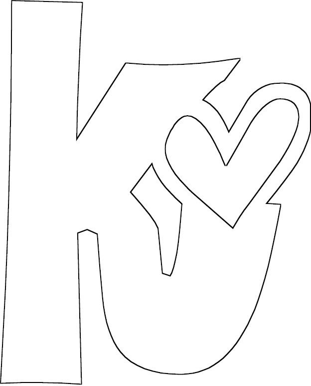 Letter k moldes de letras inscriãão pãginas para colorir