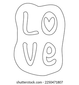 Palabra de amor con corazãn en vector de stock libre de regalãas