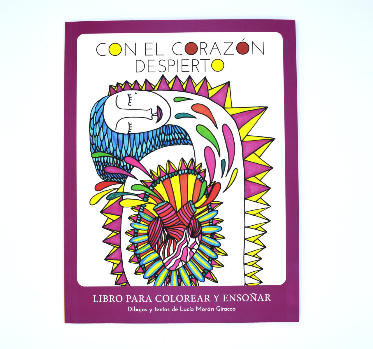 Con el corazãn despierto libro para colorear ensoãar de corazãn de volcãn
