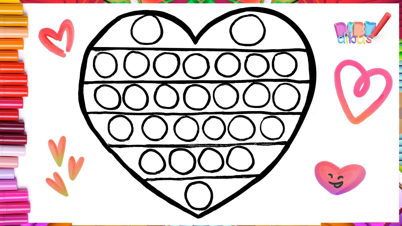 Âï dibuja y colorea un arcoiris pop it âïðcorazãn dibujos para niãos