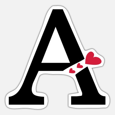 Pegatinas de letra a con corazon diseãos ãºnicos