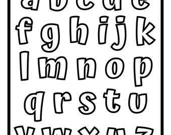 Lowercase alphabet letters abc alphabet coloring pages for kids and toddlers pdf printable pages