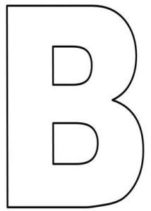 Letra b para imprimir e colorir molde de letras grandes moldes de letras letras do alfabeto para impressão