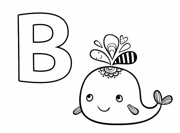 Desenhos da letra b para colorir e imprimir