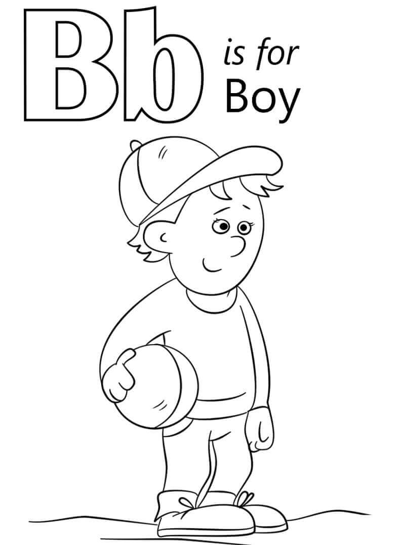 Nião letra b para colorear imprimir e dibujar â