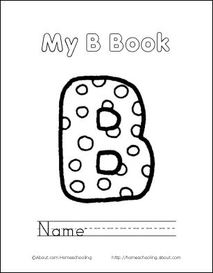 Letter b coloring book