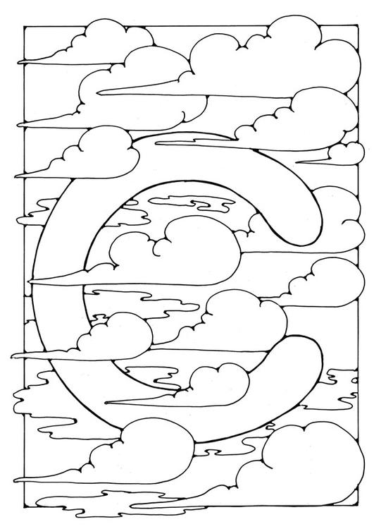 Dibujo para colorear letra