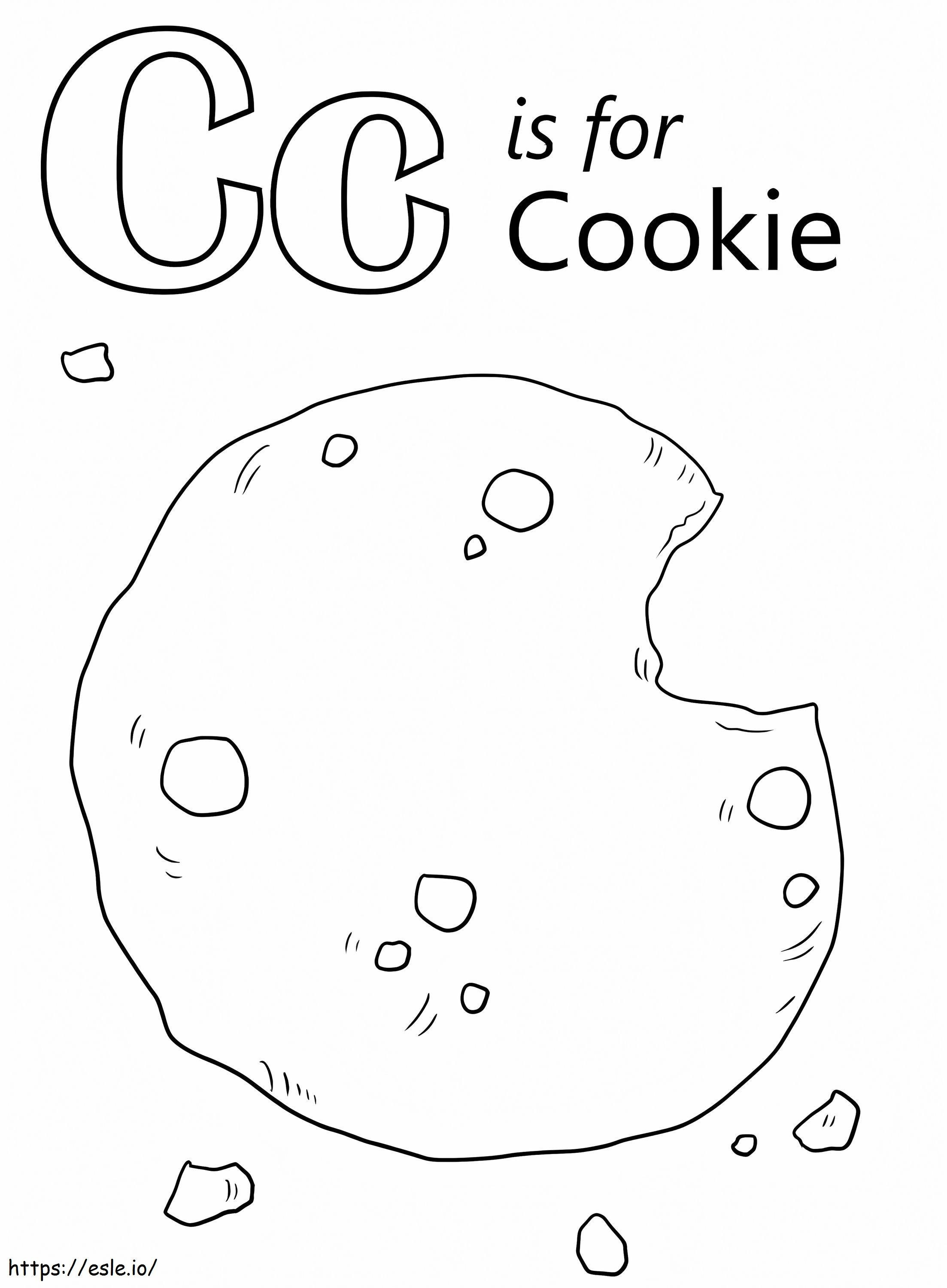 Galleta letra c para colorear