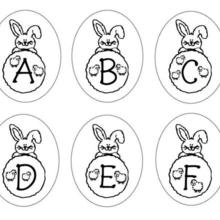 Bunny ears and chocolate coloring pages