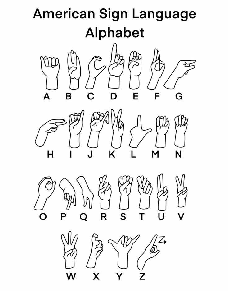 Free asl coloring pag