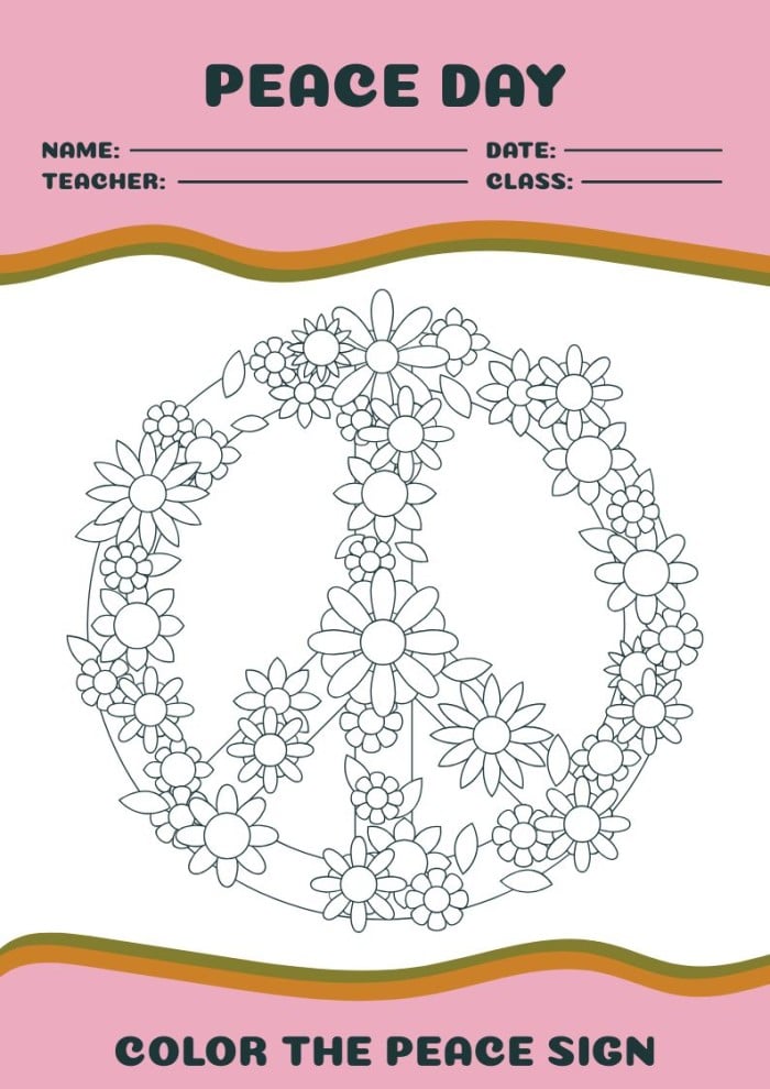 Edita y obtãn esta hojas de trabajo de signos de la paz dibujados a mano creativos plantilla gratis