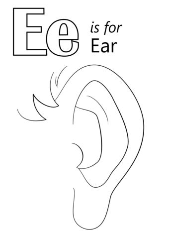 Letter e is for e coloring page from letter e category select from printable crafts oâ abc coloring pages kindergten coloring pages preschool letters