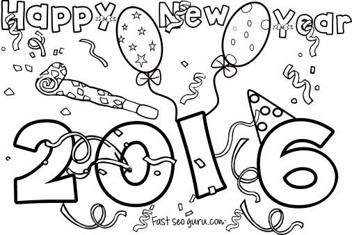 Celebrate the new ye with printable coloring pages for kids