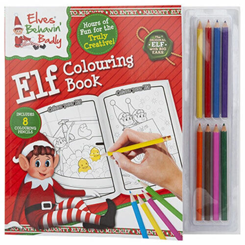 Elfo libro para colorear gratis mini lãpices