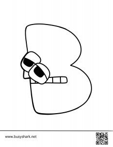 Alphabet lore b free coloring page