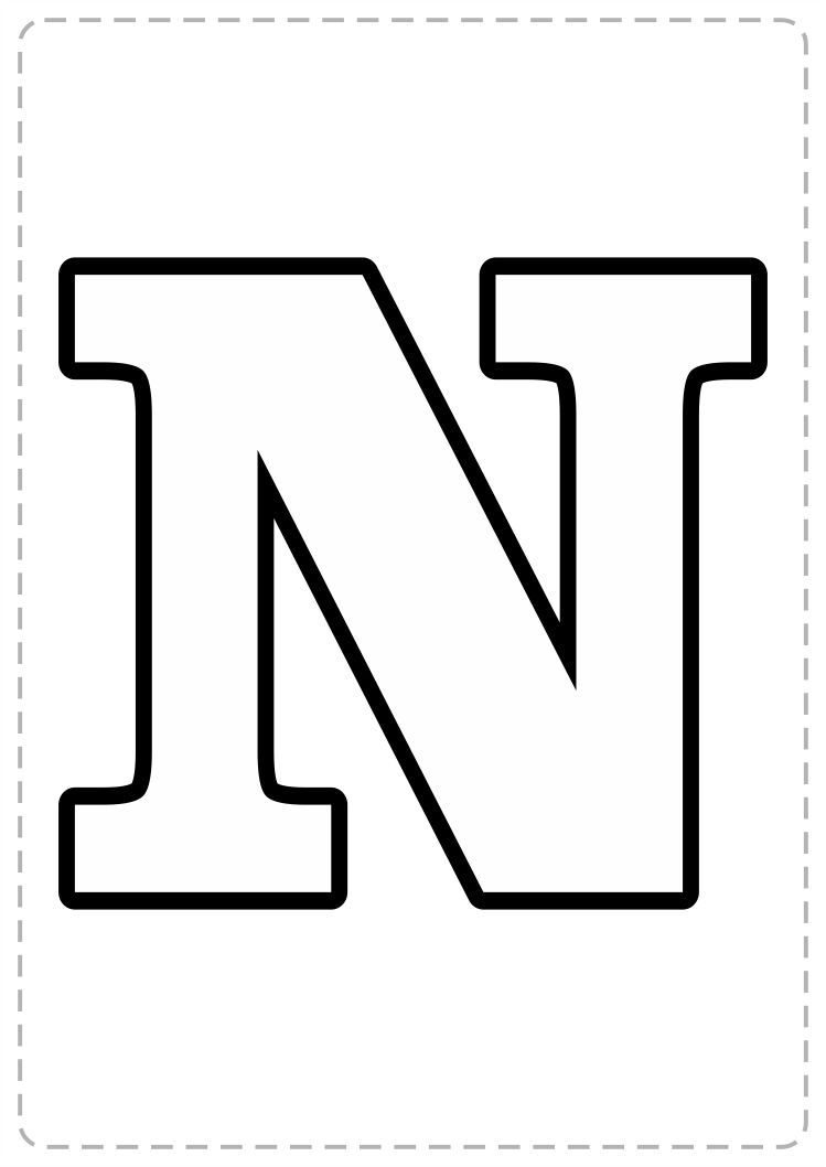 Letra n para imprimir letras mayusculas para imprimir moldes de letras abecedario letras abecedario para imprimir