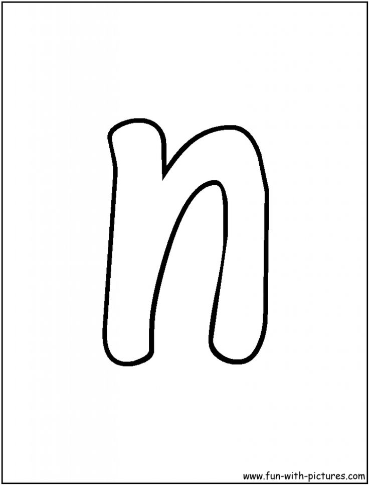 Letter n coloring pages for kids