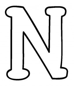 Letra n molde letra n letras maiãºsculas e minãºsculas moldes de letras molde alfabeto