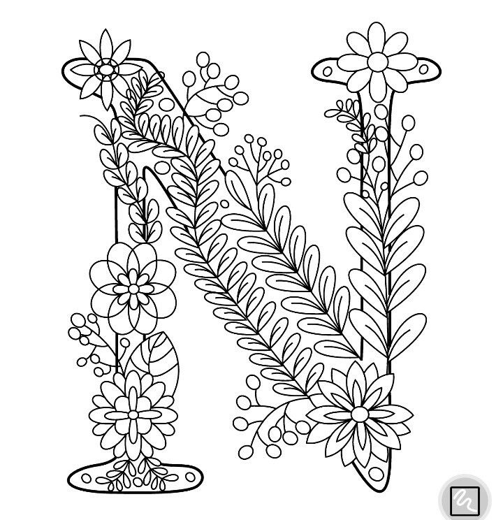 Letra n coloring books coloring book art coloring letters