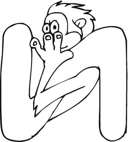 Dibujo de la letra n para colorear dibujos para colorear imprimir gratis
