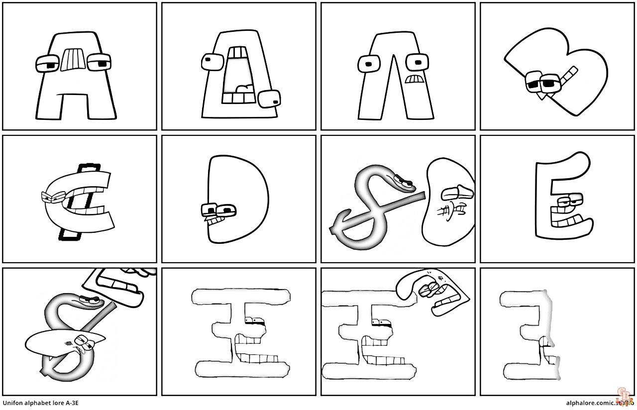 Alphabet lore coloring pages