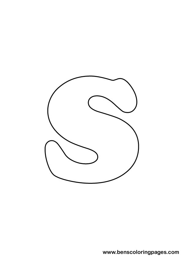 Free letter s coloring page