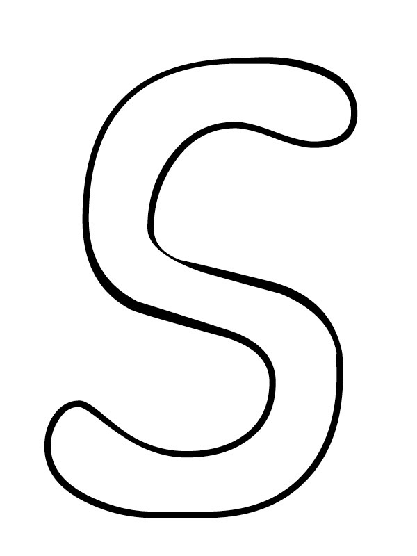 Letter s coloring page