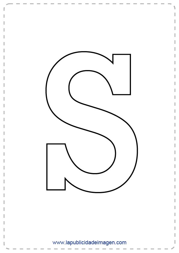 Molde de letras s letra s pa imprimir plantillas de letras moldes de letras