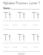 Letter t coloring pages