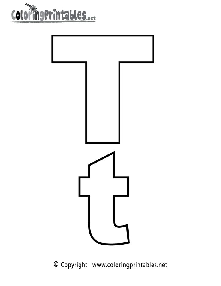 Alphabet letter t coloring page printable coloring worksheets for kindergten free printable alphabet worksheets letters for kids