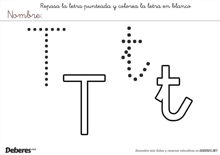 Ficha para colorear de la letra t letras para imprimir plantillas de letras para imprimir letras