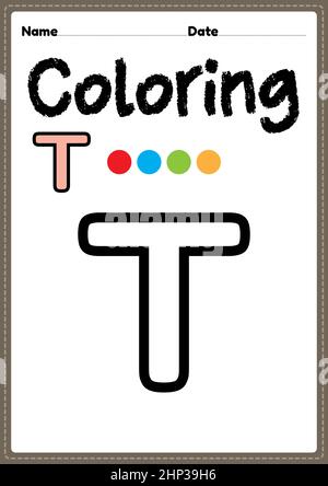 La letra t para colorear para niãos fotografãas e imãgen de alta roluciãn