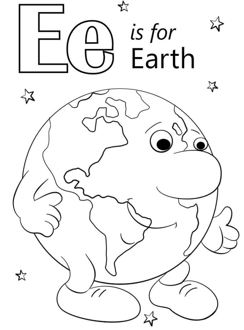 Dibujos de letra e para colorear e imprimirâ