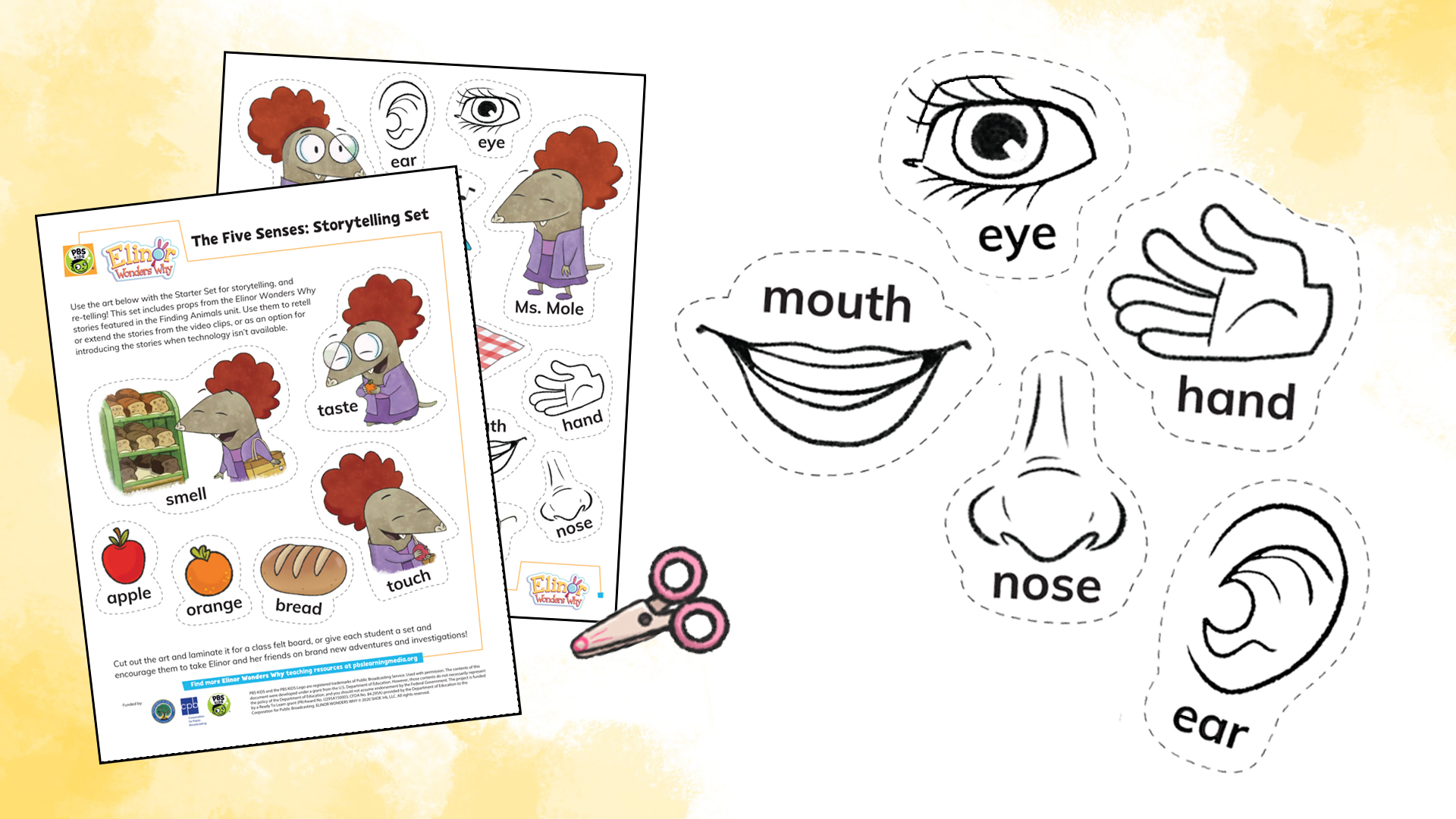 Printable lesson using our senses pbs learningmedia
