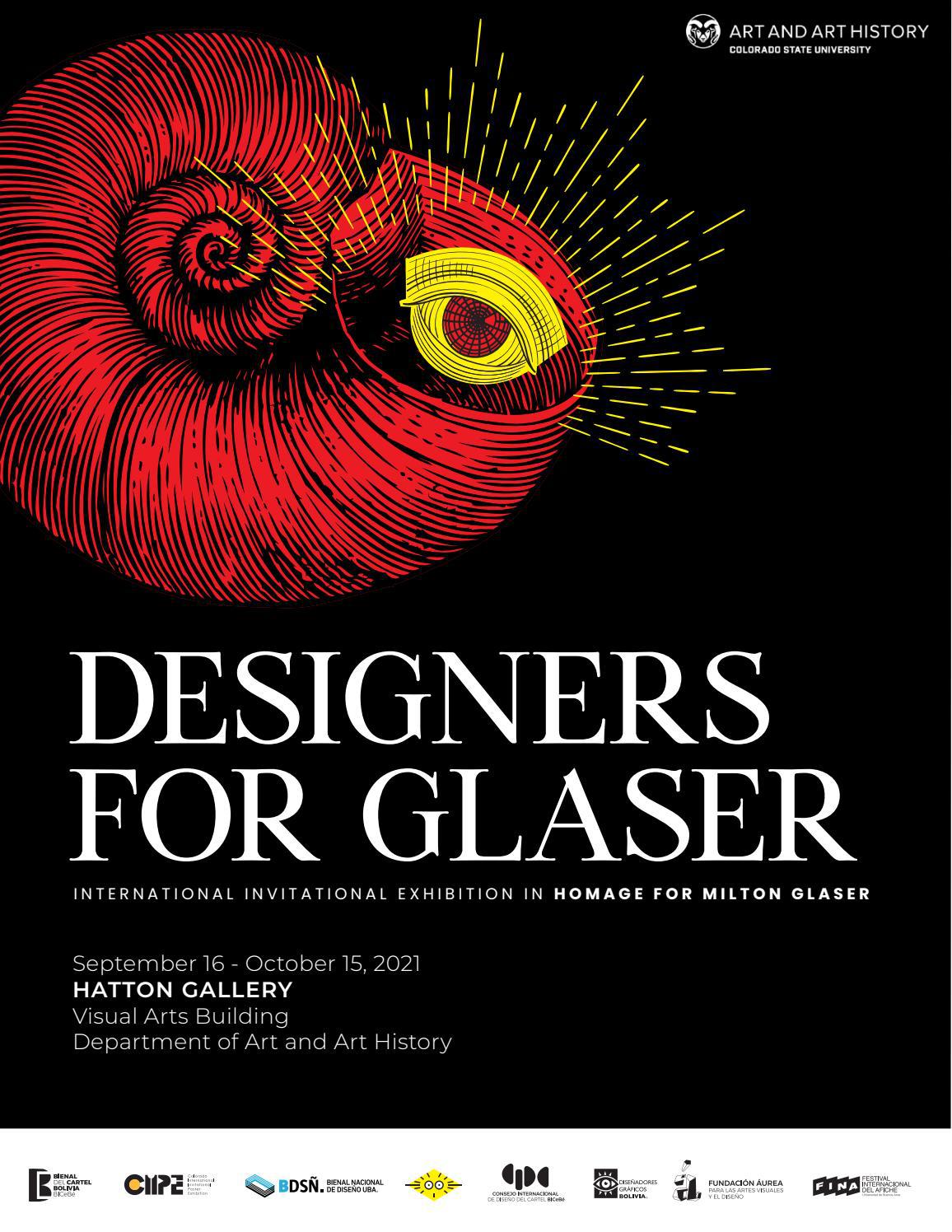Designers for glaser international invitational exhibition in homage for milton glaser by hatton gallery