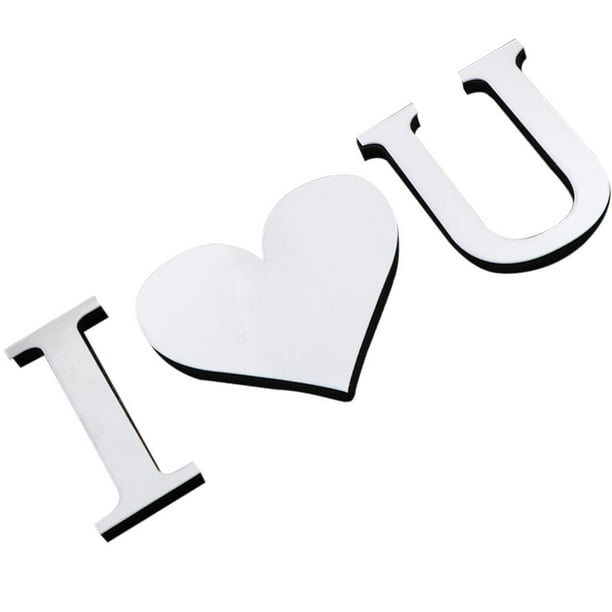 Lâvei âu letters wall mural craft sticker dels wedding party decor for walls glass windows iâ u