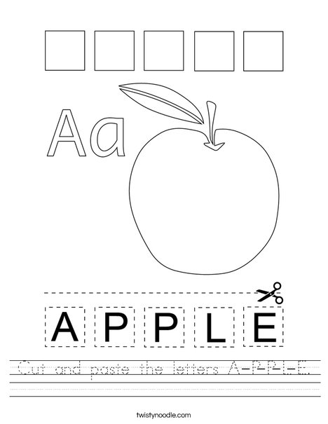 Cut and paste the letters a